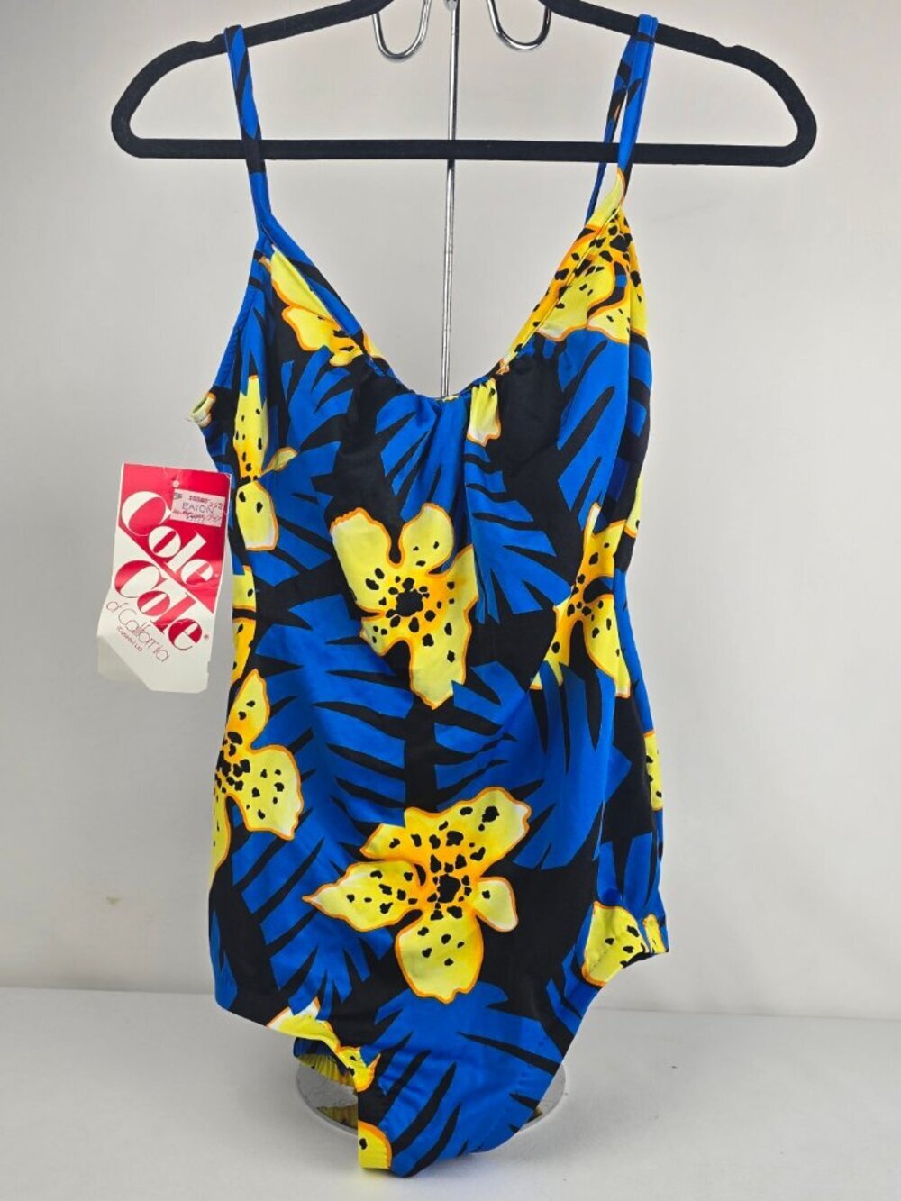 Vintage Cole of California Floral One Piece Swimsuit Sz S/M
